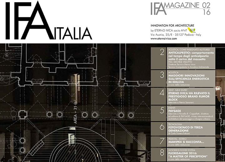 IFA MAGAZINE • N. 2 de junho de 2016 • inovação para a arquitetura IFA MAGAZINE • N. 2 de junho de 2016 • inovação para a arquitetura