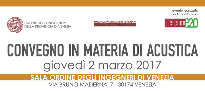 Convegno in materia di Acustica Convegno in materia di Acustica