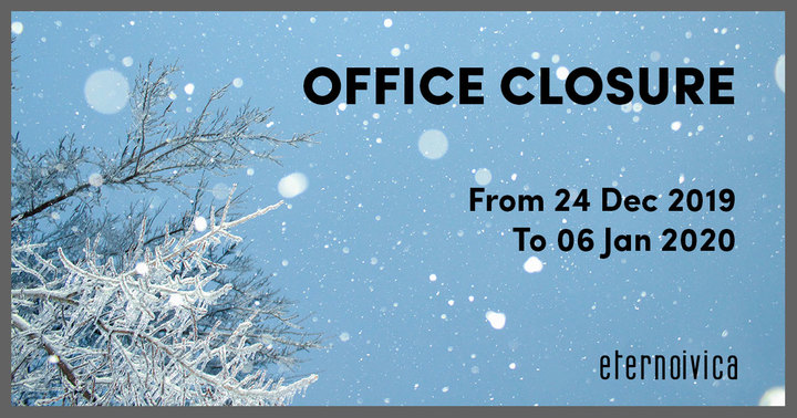 Offices closure - Christmas Holidays! Offices closure - Christmas Holidays!
